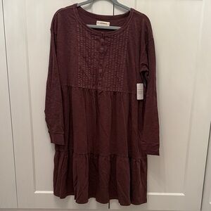 Lucky Brand Purple Long Sleeve Dress